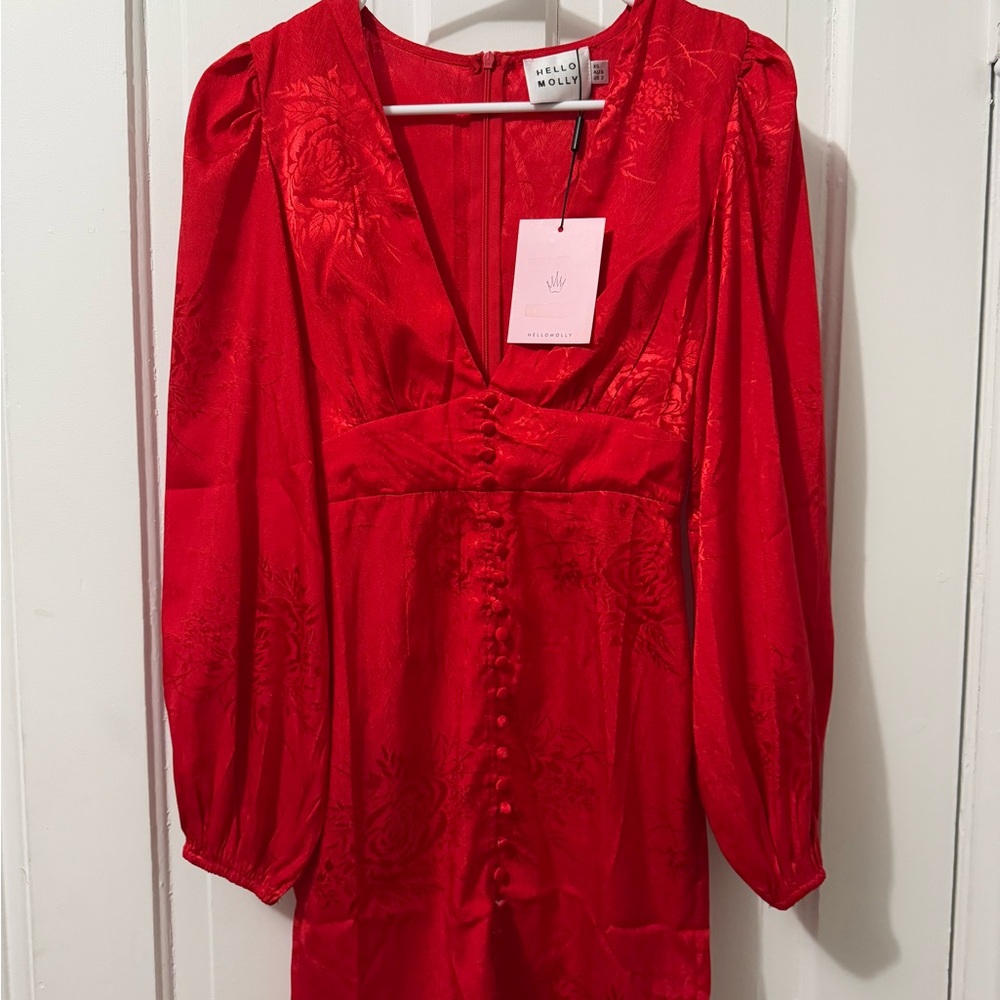 Hello Molly Vibrant Red Dress